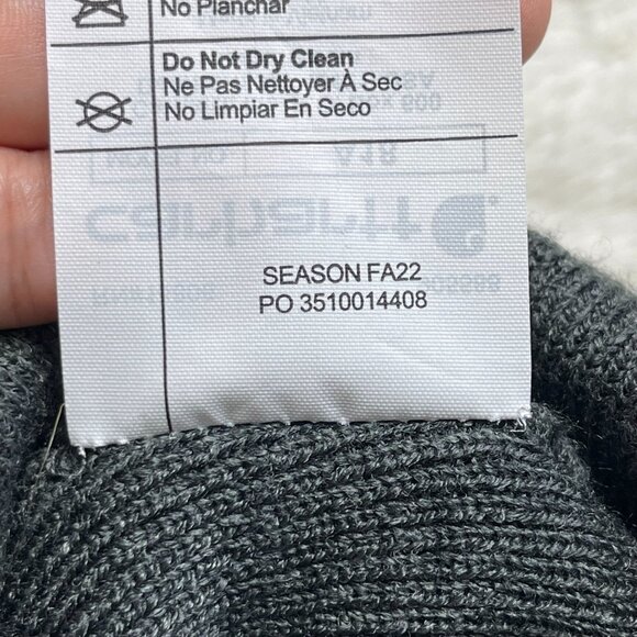 Carhartt Kid's Grey Heather Knit Cuff Beanie Hat One Size - Picture 5 of 5